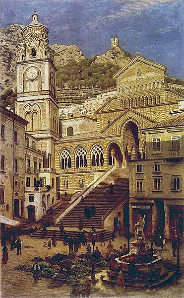 Aleksander Gierymski Amalfi Cathedral Norge oil painting art